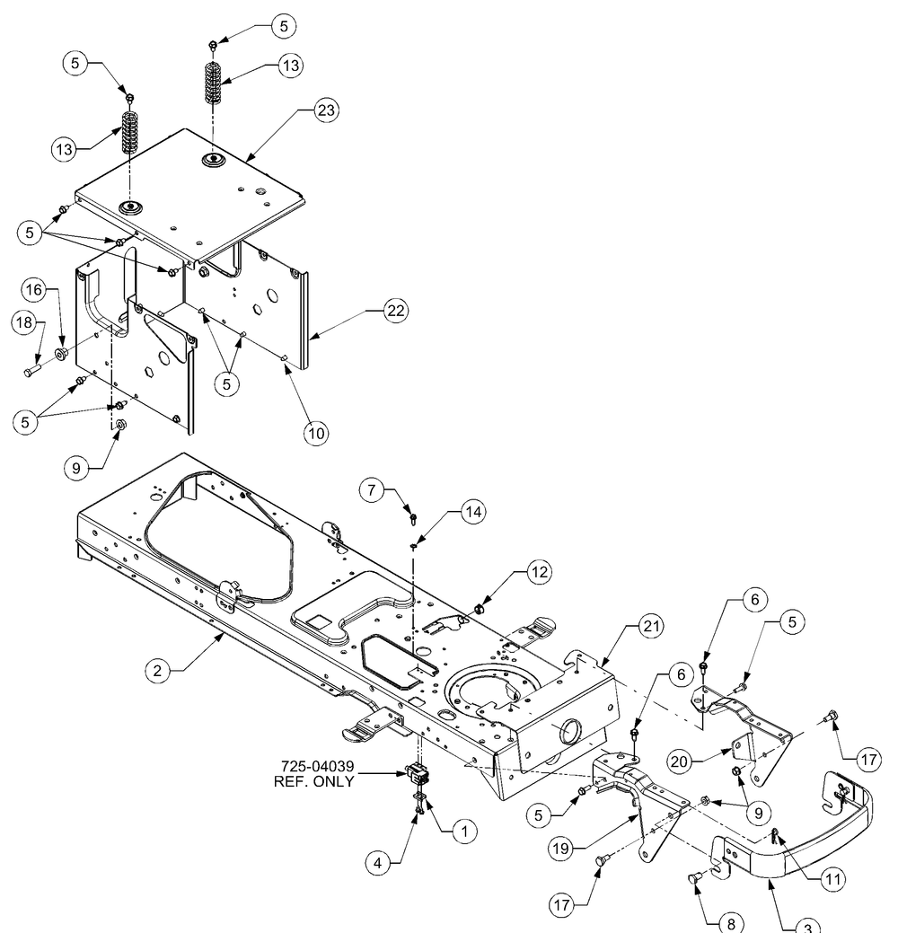 Frame Diagram and Parts List for LT1018 13AB11CG710-13AB11CG712-13AL11CG710-13AL11CG712-13AX11CG710-13AX11CG712 Cub Cadet Lawn Tractor
